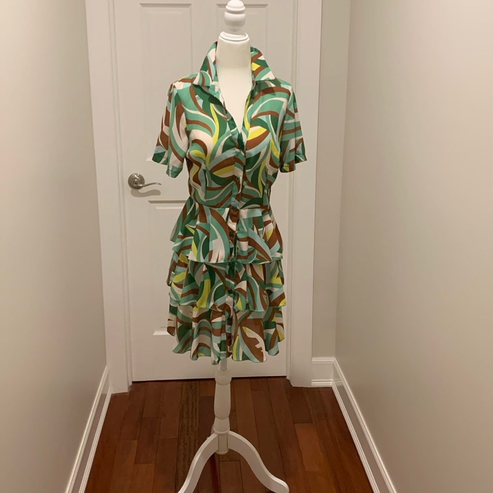 Multicolor dress. Made in Italy.